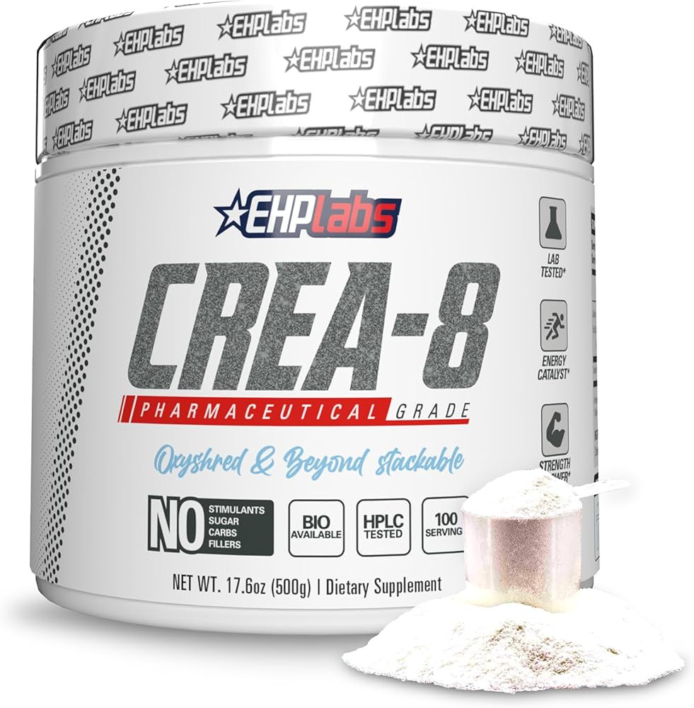 EHP Labs CREA-8 Micronized Creatine Monohydrate Powder - Unflavored Creatine Powder for Muscle Gr... | Amazon (US)
