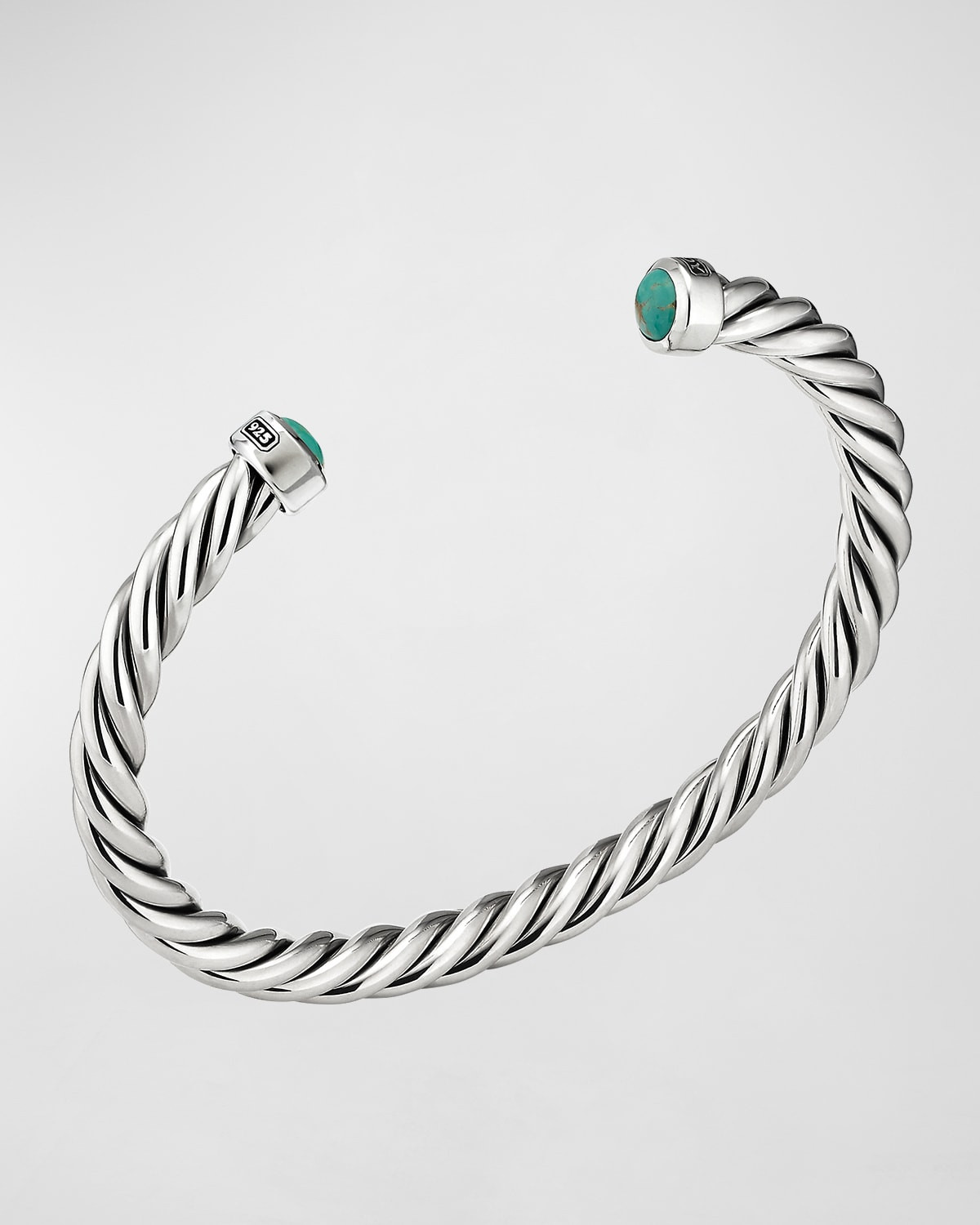 6mm Men's Cable Cuff Bracelet in Silver | Neiman Marcus