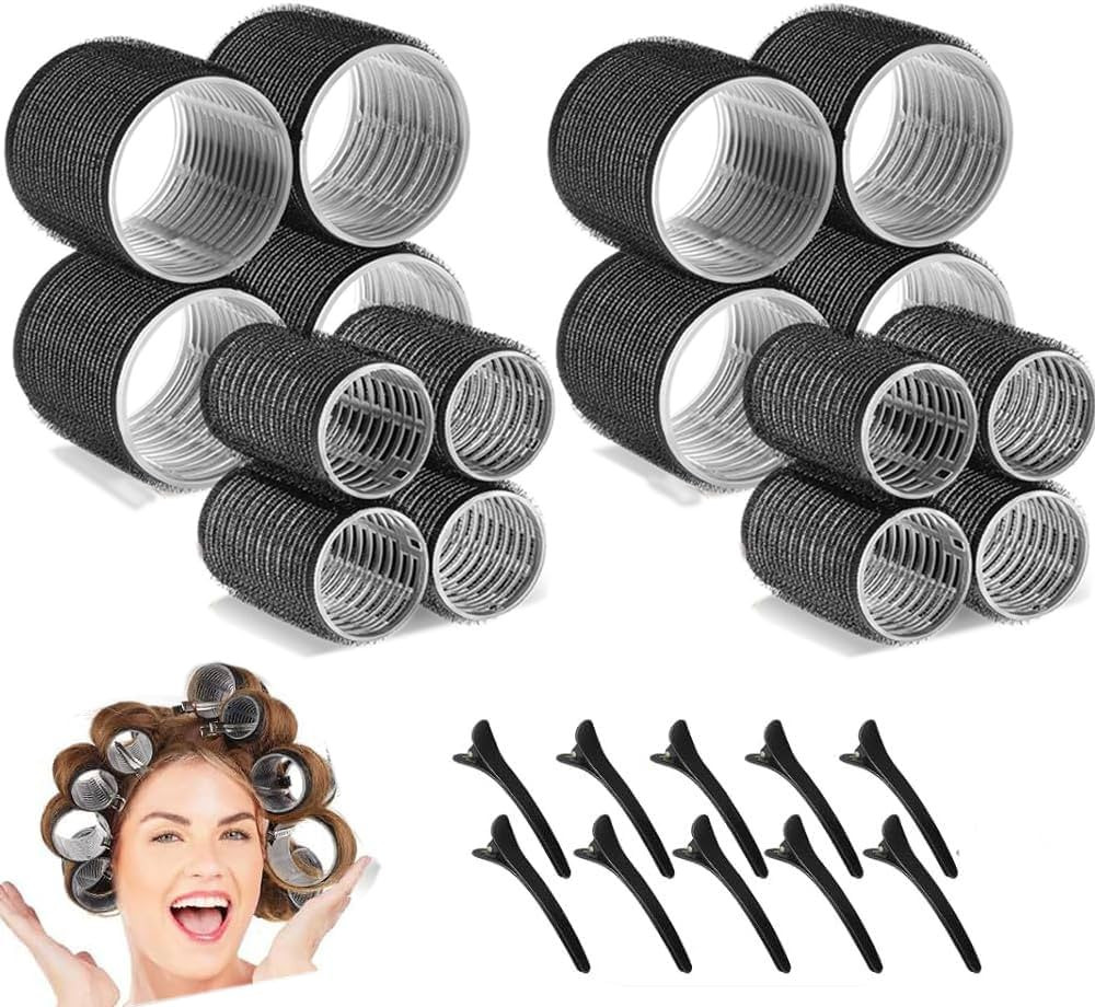 Hair Curlers 26Pcs Set with 16Pcs Rollers 2 Sizes and 10 Pcs Hair Clips for Long Medium Short Thi... | Amazon (CA)