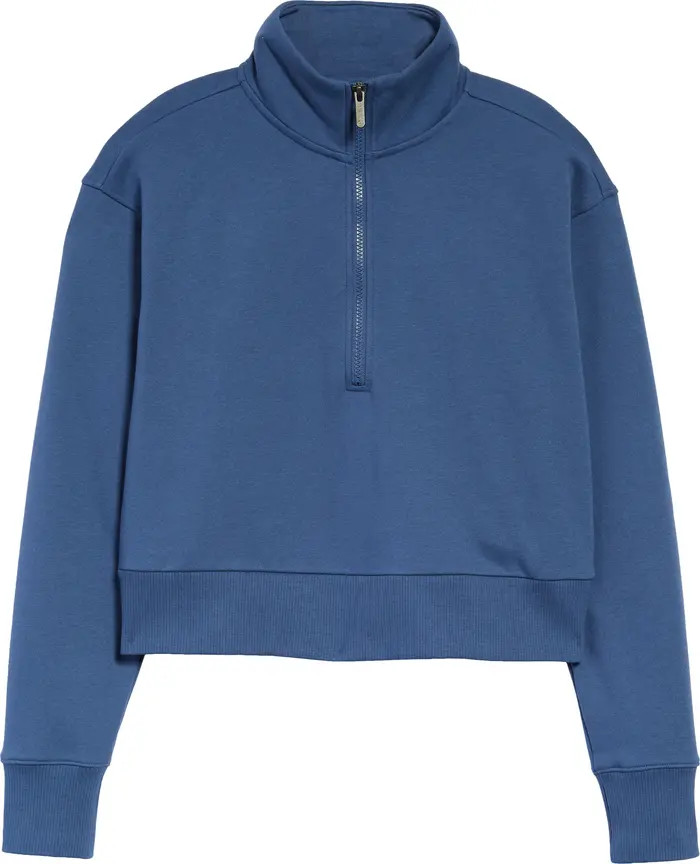 Cara Lite Half Zip Crop Sweatshirt | Nordstrom