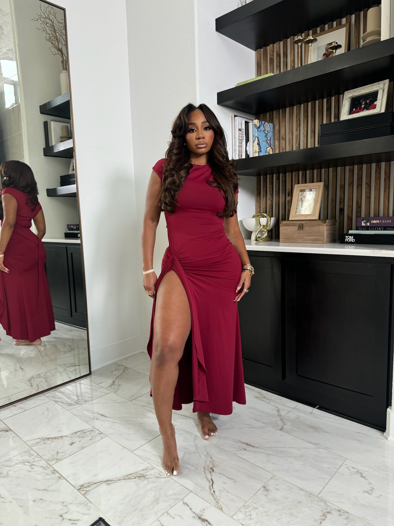 Under $40 dress find with high split! Could be worn to weddings or any special occasion! 

#LTKWedding #LTKStyleTip #LTKFindsUnder50