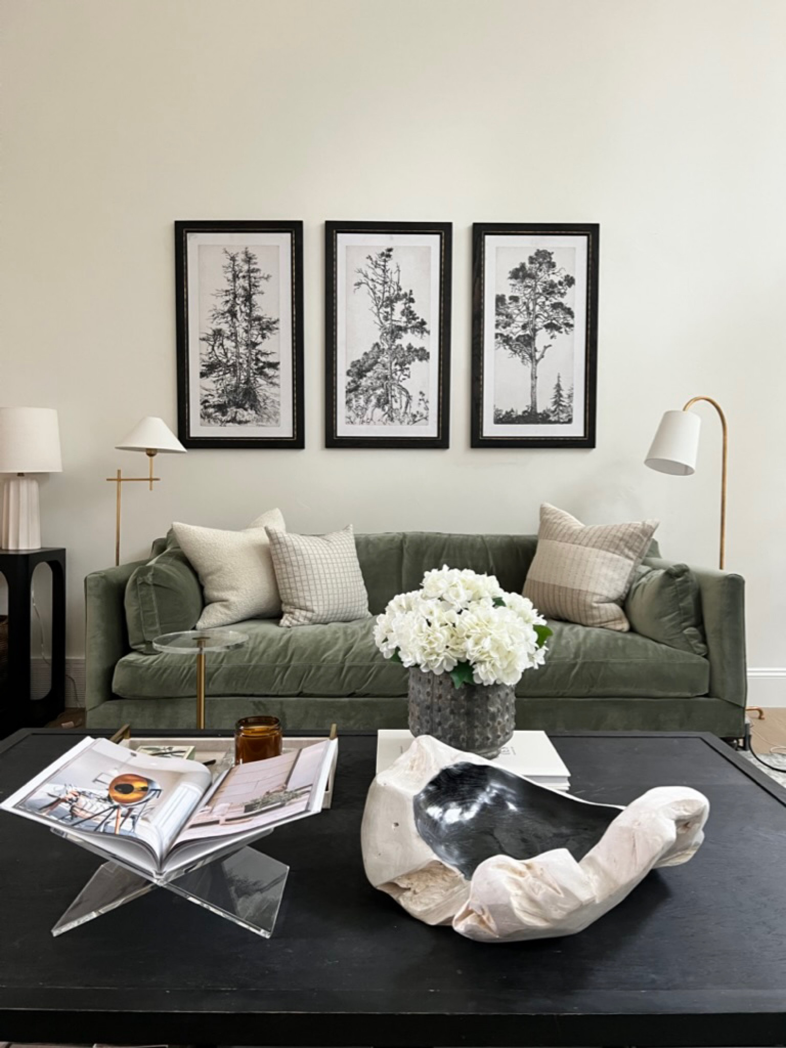 Great room, home decor, wall art, art, framed, green couch, love seat, table lamp, floor lamp, coffee table, decorative bowl, coffee table book 

#LTKhome #LTKSeasonal #LTKstyletip