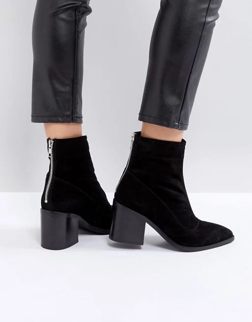 ASOS ROXANNA Suede Pointed Ankle Boots | Asos AU