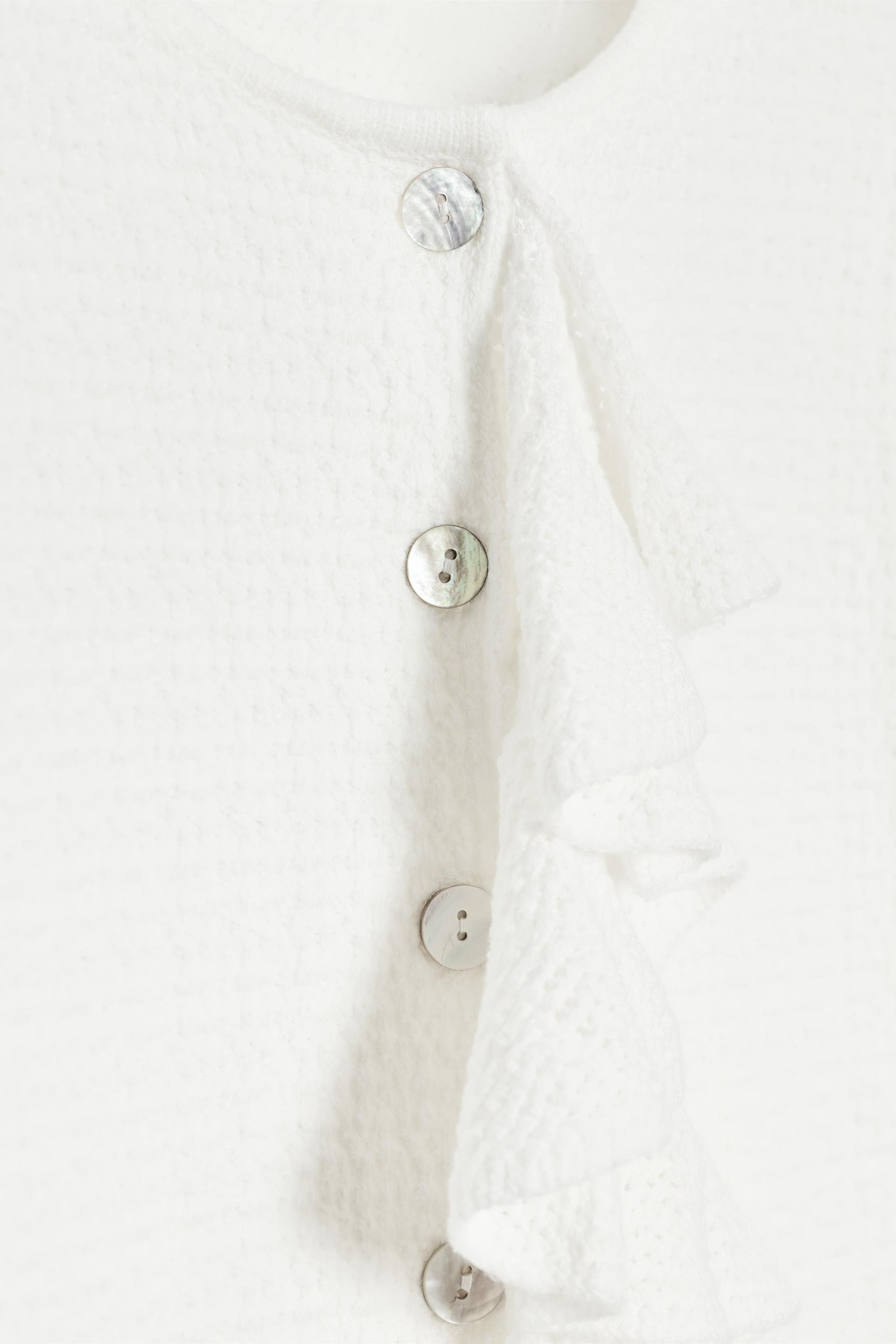 CARDIGAN WITH SHORT SLEEVES AND RUFFLES | Zara UK