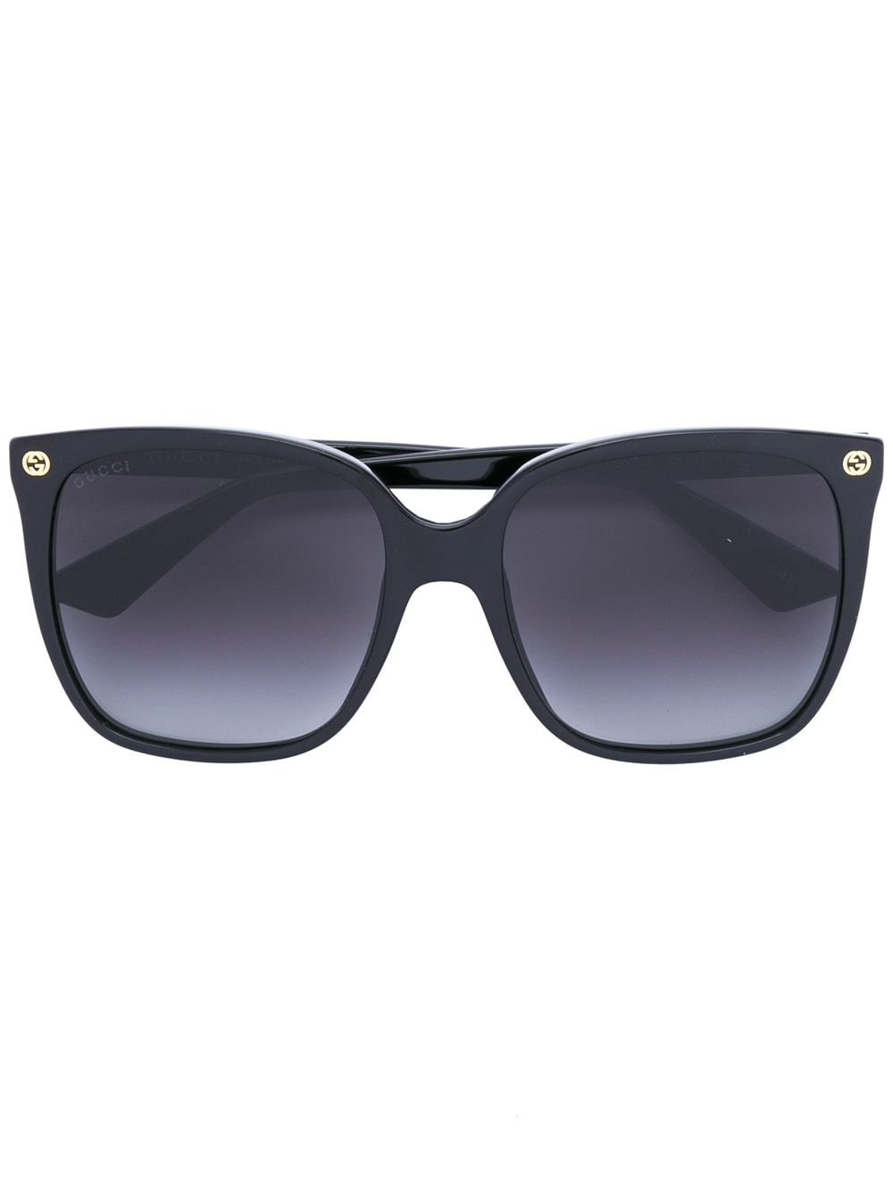 Gucci Eyewear oversize gradient square sunglasses - Black | Farfetch Global
