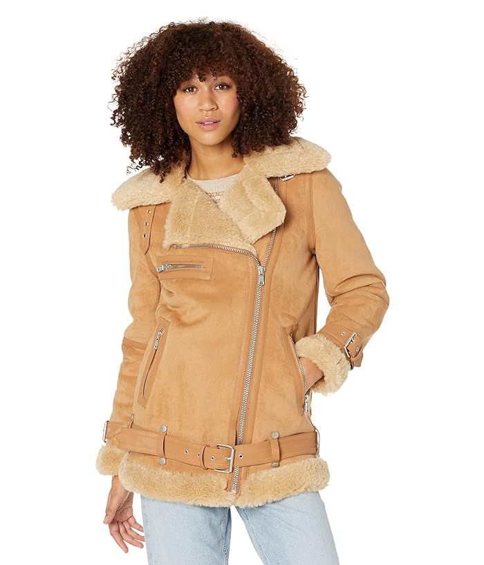 Avec Les Filles Oversized Faux Shearling Biker Jacket | Zappos