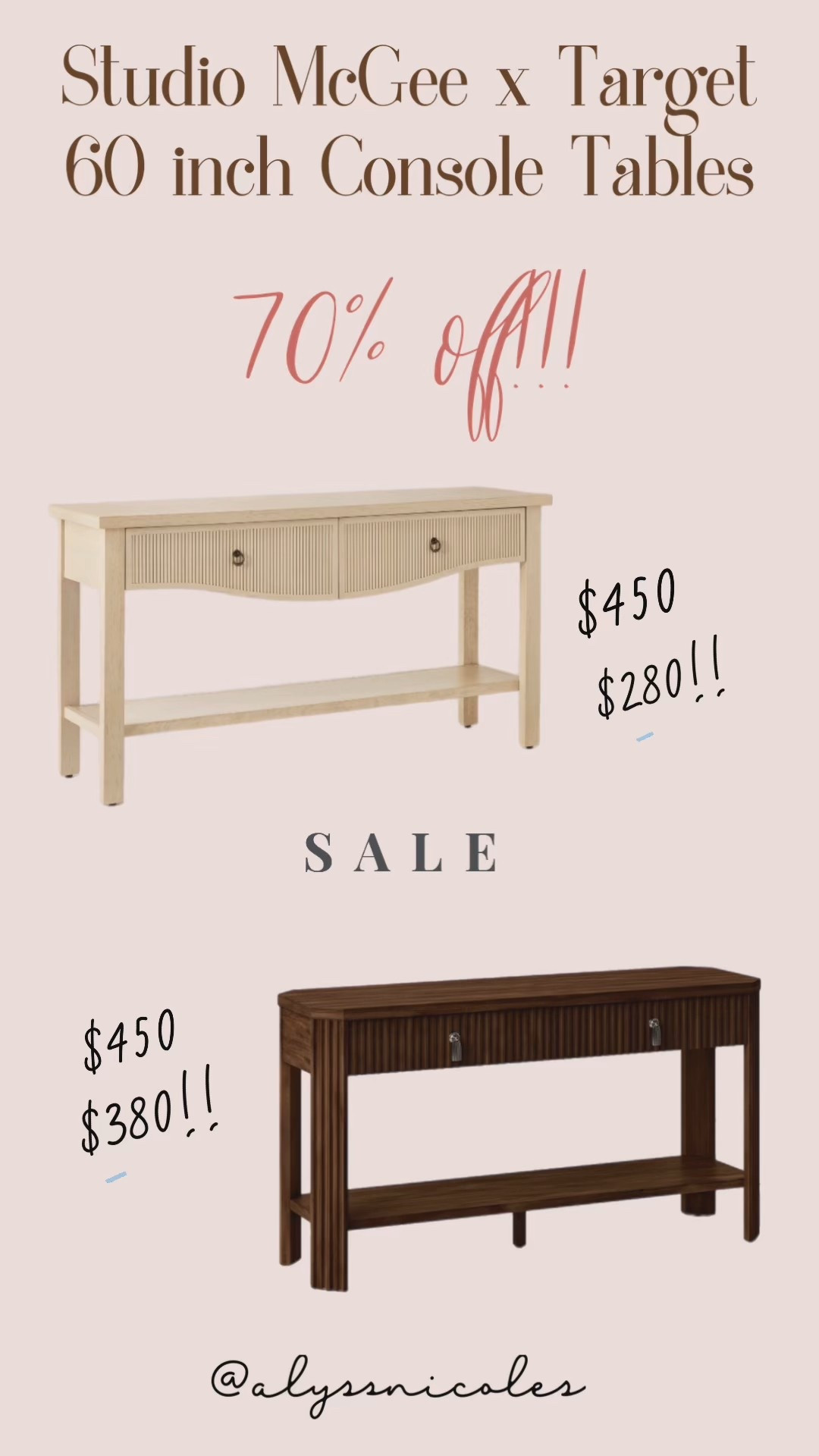 I was finally able to snag this gorgeous transitional style console for our entryway! I opened the app this morning to see it 70% off 😱🤯 so perfect for creating an inviting, layered entryway, livingroom, office or empty wall. The fluted features are stunning! 

Studio McGee target 
Interior style furniture 


#LTKSaleAlert #LTKHome #LTKStyleTip