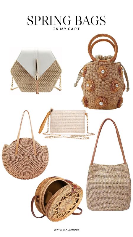 Spring woven rattan handbags 

#LTKstyletip #LTKunder50 #LTKSeasonal