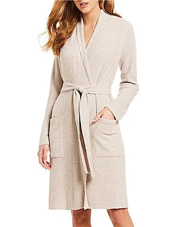 Barefoot Dreams CozyChic Light Ribbed Short Wrap Cozy Robe - S/M | Dillard's