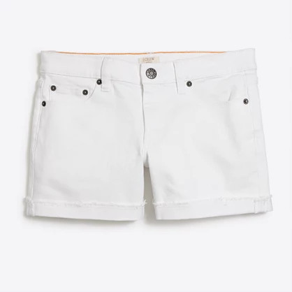 Denim short in white wash | J.Crew Factory