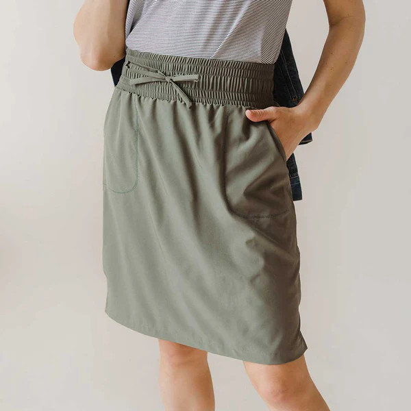 The Away Skirt, Olive | Albion Fit