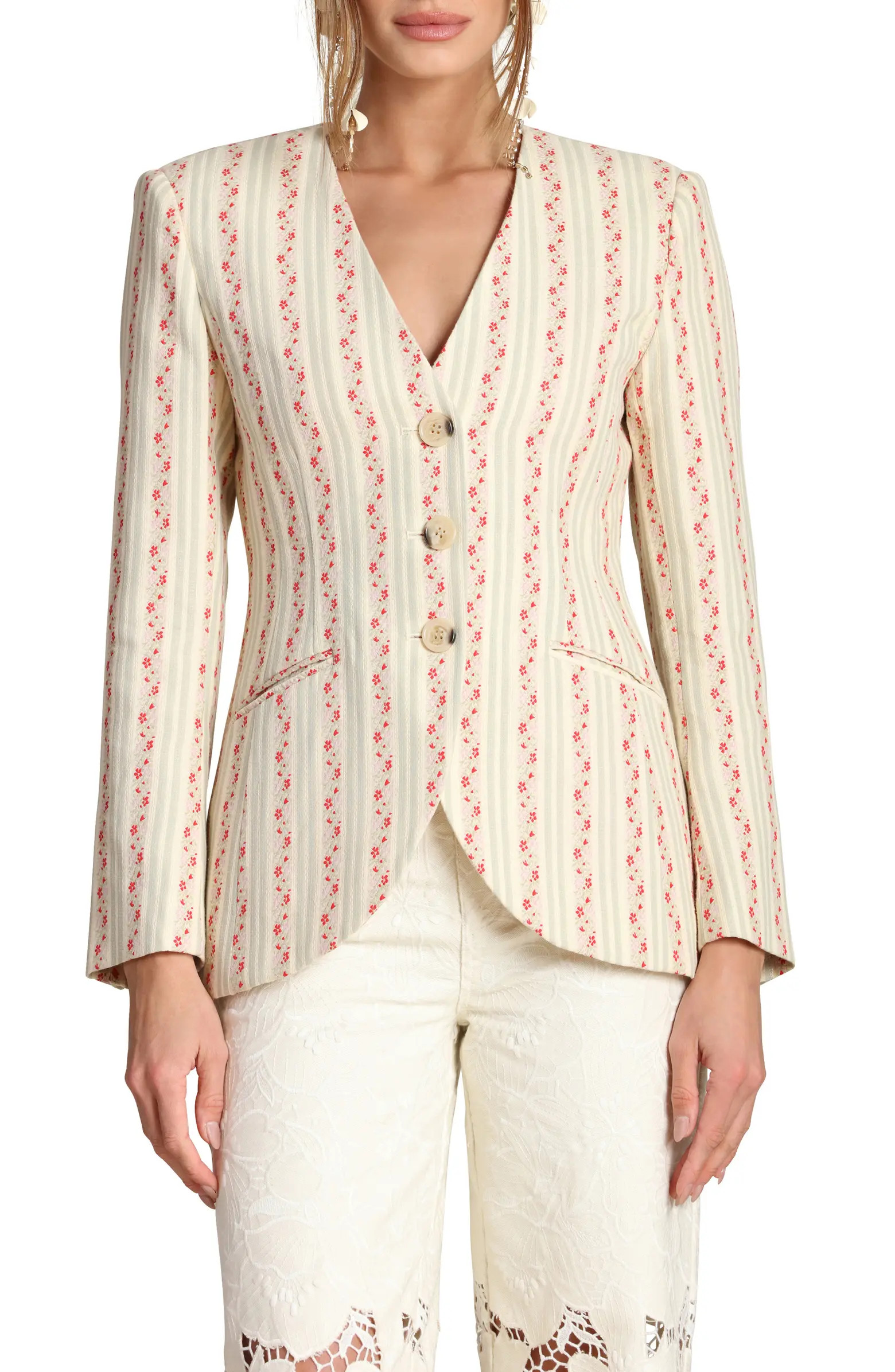 Floral Brocade Cotton Blazer | Nordstrom