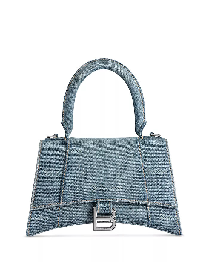 Hourglass Small Denim Monogram Top Handle Bag | Bloomingdale's (US)