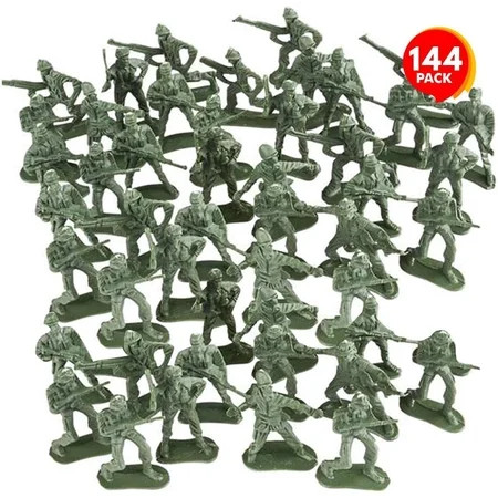 Gold Toy Little Green Army Men Toy Soldiers, Bulk Pack of 144 Military Toys Figurines, Plastic Army  | Walmart (US)