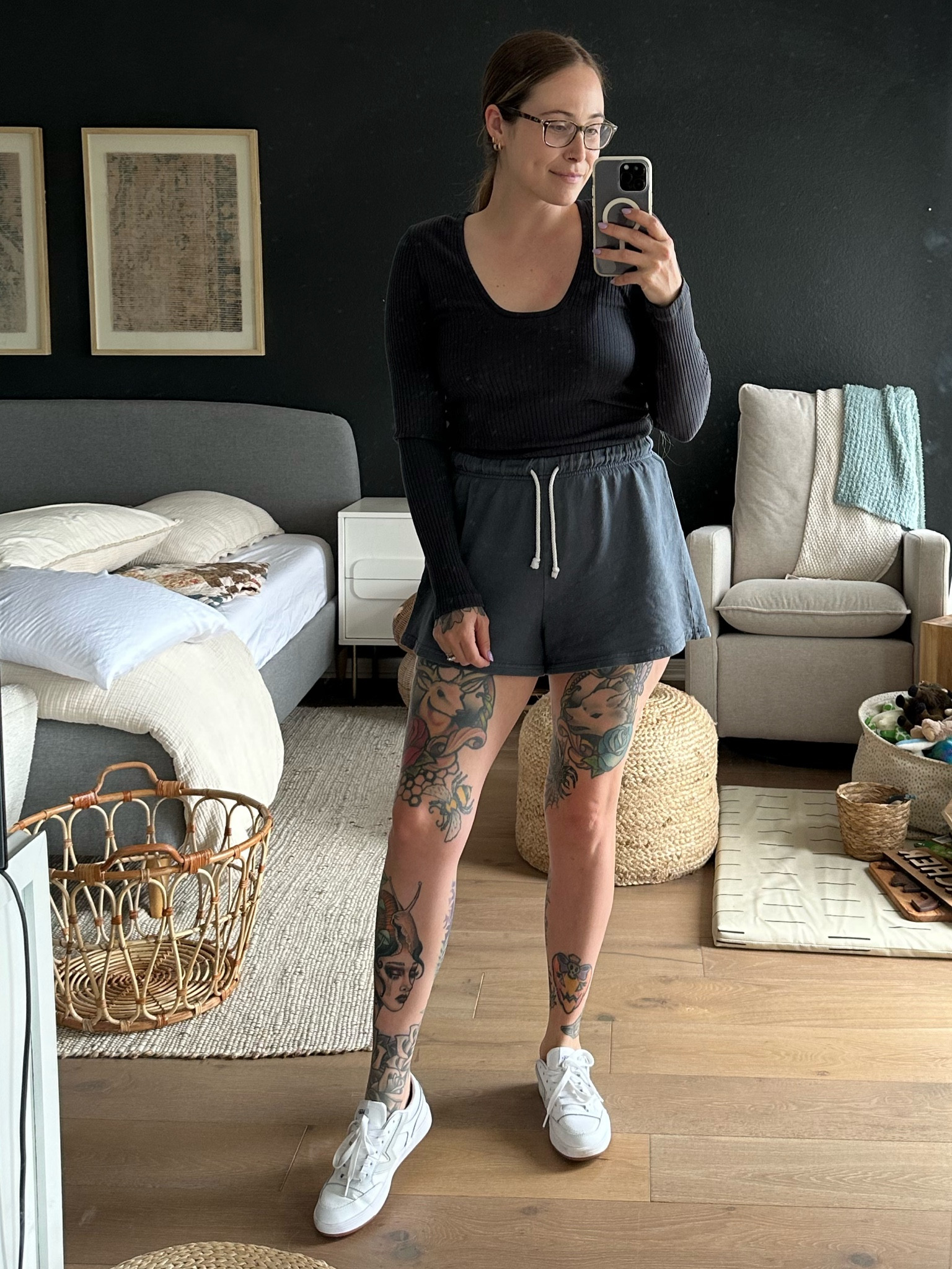 Rainy spring day 
Wearing L in both top and shorts
Mama style, mid size, spring style, ribbed top, white sneakers, vans shoes, casual style, travel outfit 

#LTKcurves #LTKtravel #LTKshoecrush