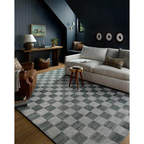 Chris Loves Julia x Loloi Calvin Blue / Ivory Area Rug | Wayfair North America