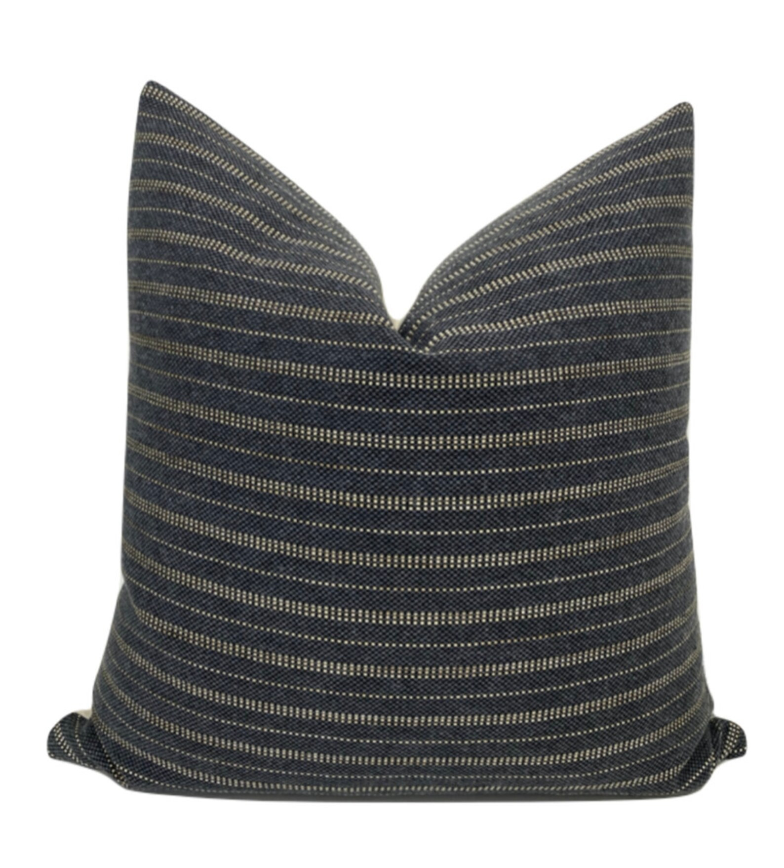 Jute Stripe  Black Boho Pillow Cover Pillow Cover Black - Etsy | Etsy (US)