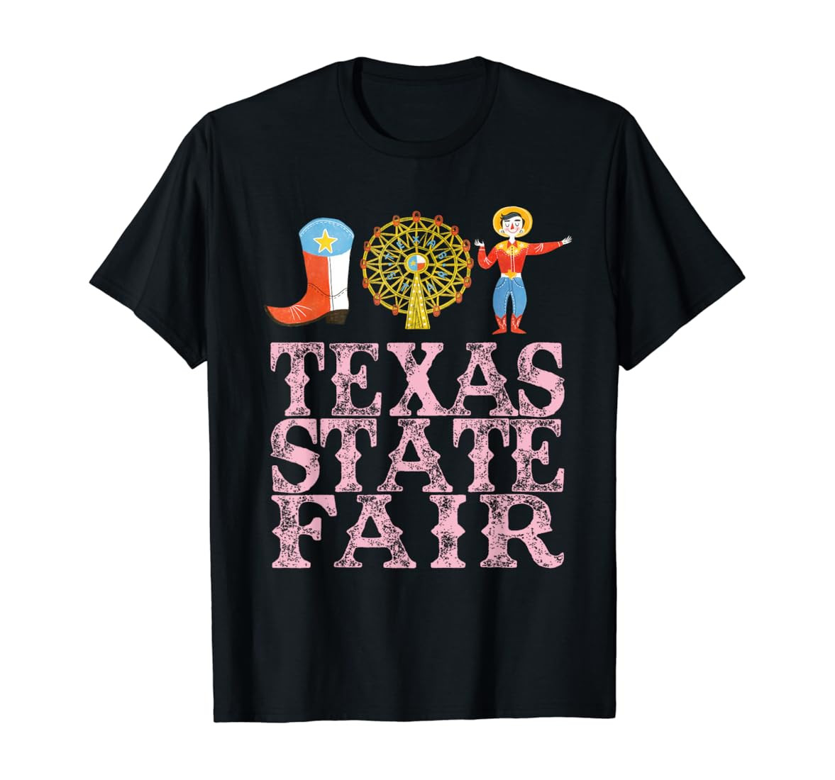 TEXAS FAIR, STATE FAIR COWBOY, FERRIS WHEEL, COUNTY FAIR T-Shirt | Amazon (US)