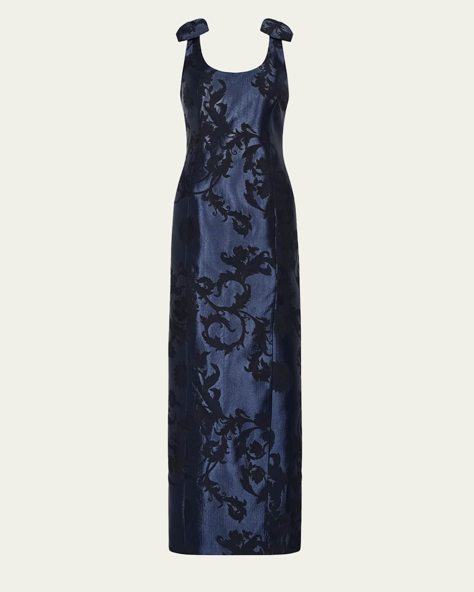 Kaelynn Floral Jacquard Dress | Neiman Marcus