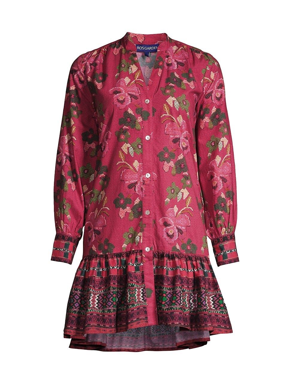 Ines Floral Poplin Drop-Waist Dress | Saks Fifth Avenue