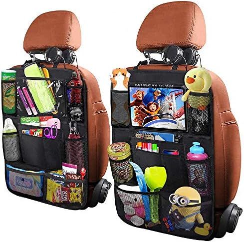 Yiomxhi 2Pack Car Backseat Organizers for Kids with Clear iPad Holder, Universal Fit, Waterproof ... | Amazon (US)