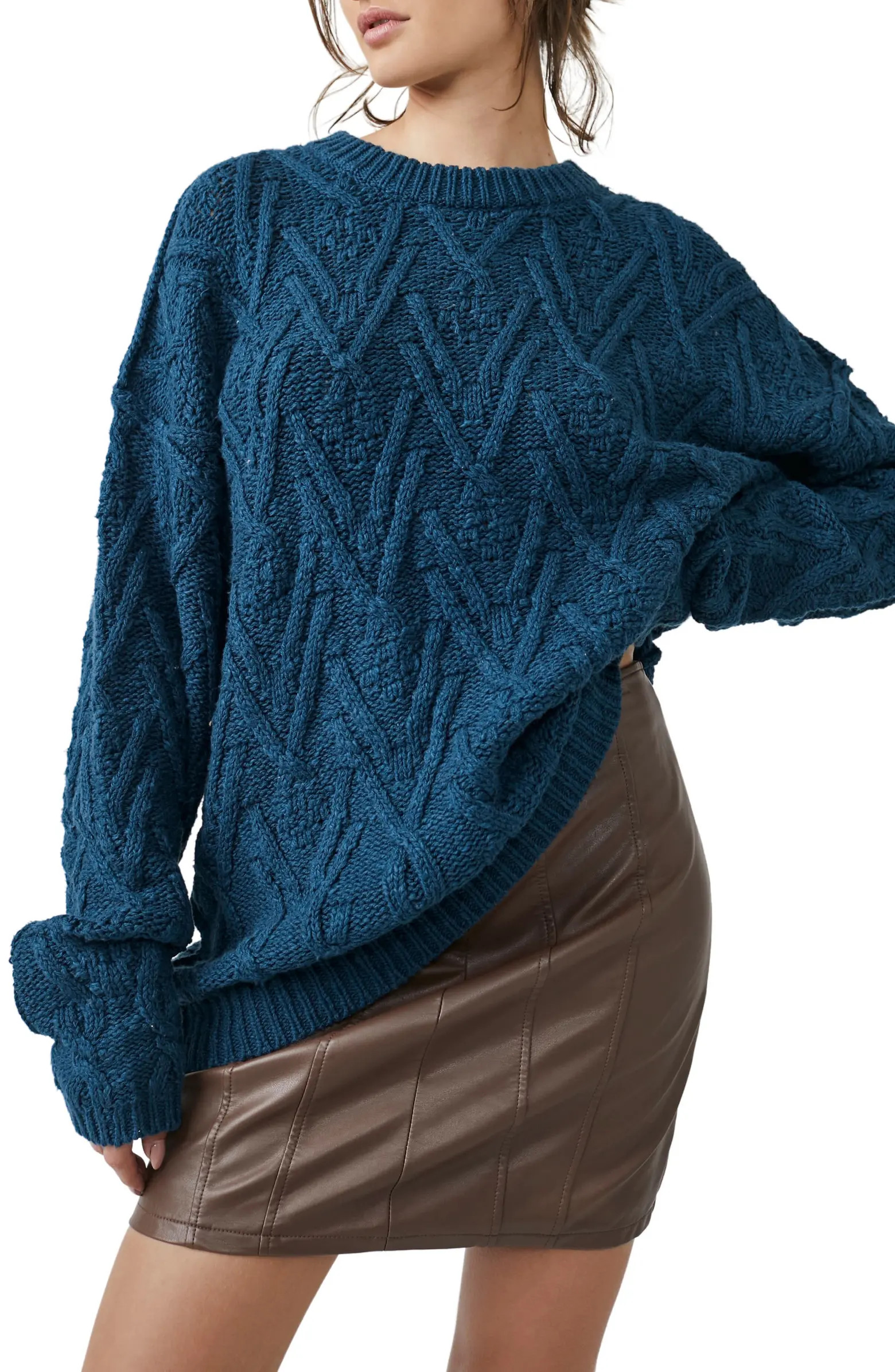 Isla Cable Stitch Tunic Sweater | Nordstrom