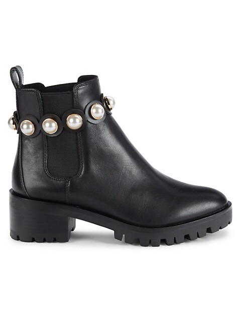 Portia Embellished Leather Chelsea Boots | Saks Fifth Avenue OFF 5TH