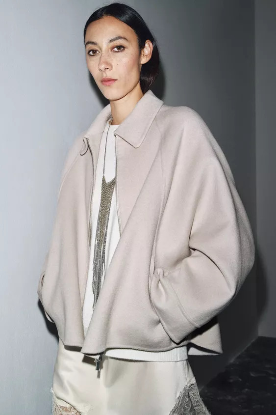 WOOL JACKET WITH ZIP ZW COLLECTION | Zara UK