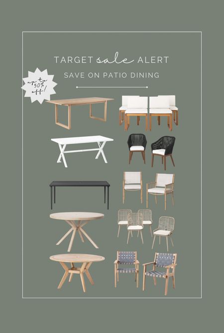 Save up to 50% off patio furniture at target! These are amazing deals on patio dining furniture. 

Outdoor table, patio dining chairs, target sale, studio mcgee

#LTKhome #LTKsalealert