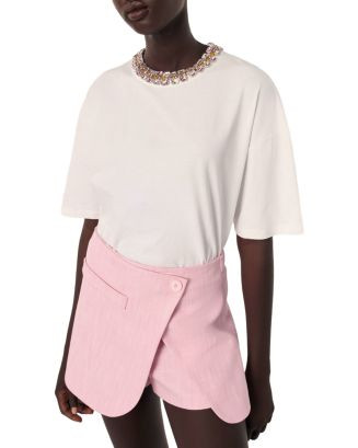 Maje Jewelry Neck Tee  | Bloomingdale's Women | Bloomingdale's (US)