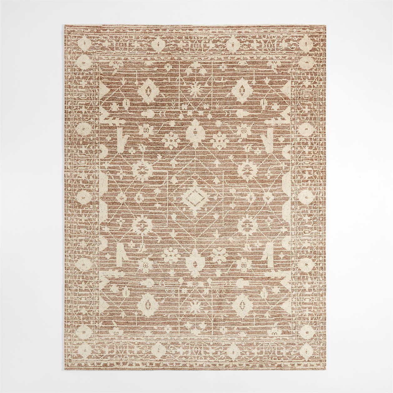 Verona Wool Hand-Knotted Rust Area Rug 6'x9' | Crate & Barrel | Crate & Barrel