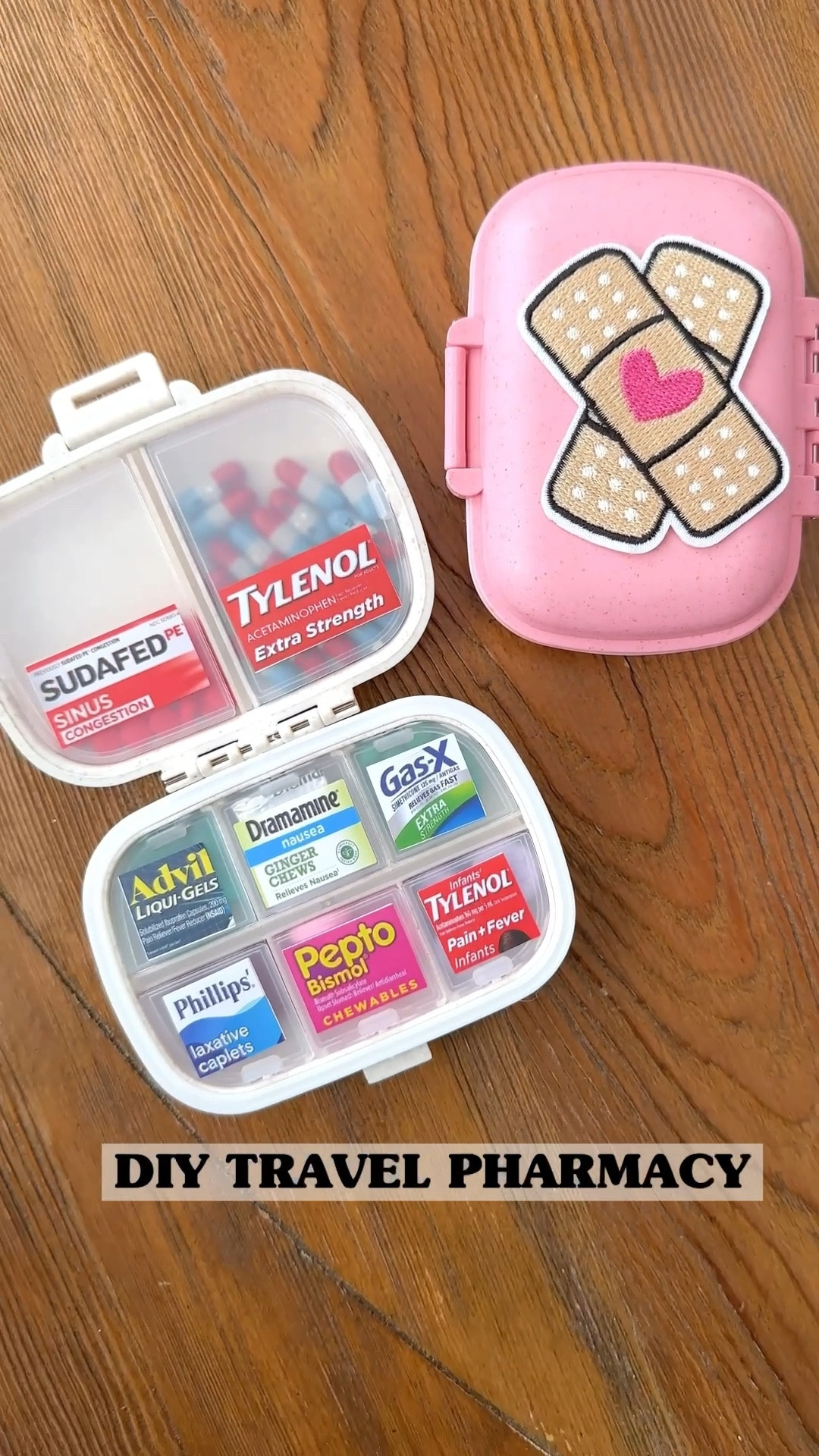 This DIY travel pharmacy comes with me on every trip! Also small enough to keep in your purse! This has come in handy more times than I can count! 
.
.
.


#LTKOver40 #LTKTravel #LTKStyleTip