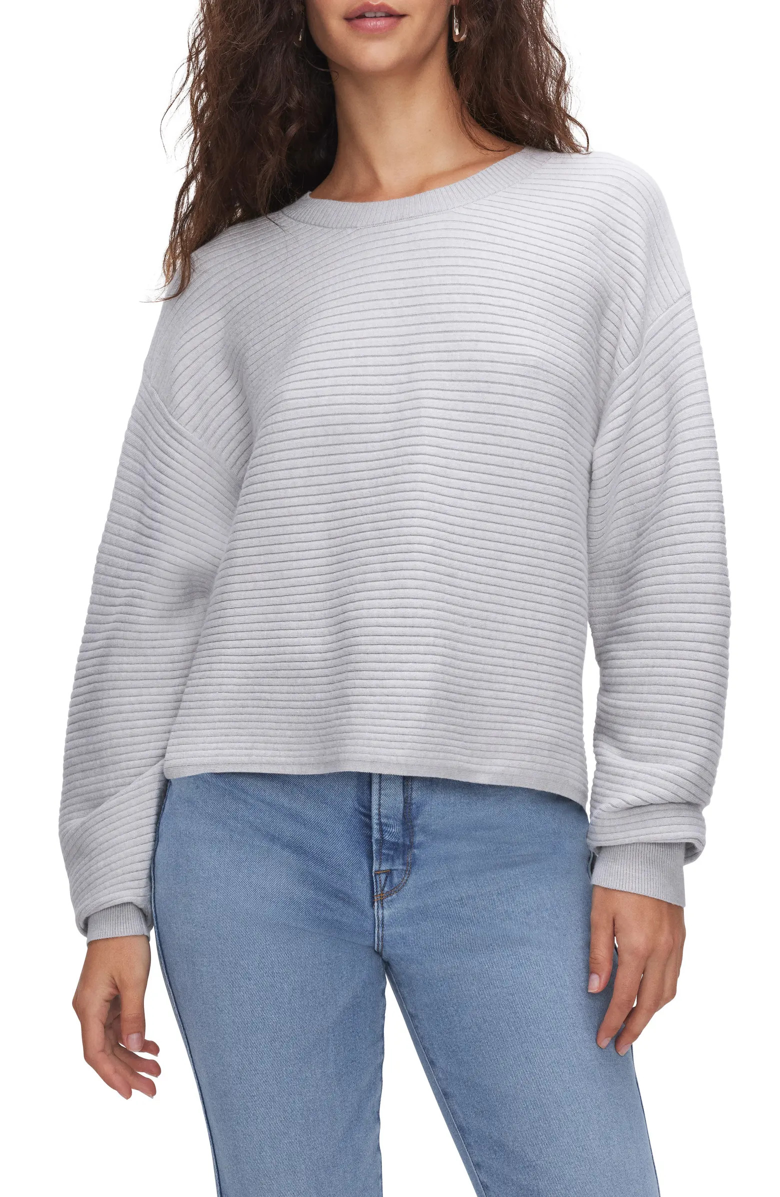 Good American Rib Crewneck Sweater | Nordstrom | Nordstrom