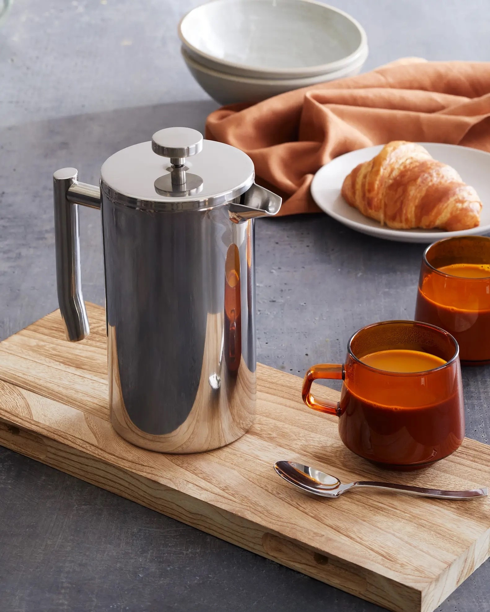Make your regular morning mug into a mini ritual—upgrade your experience with this stainless steel French Press. High-quality, durable, and convenient to brew, it stays hot until you're ready to sip thanks to its double-wall build. A 4-layered filtration system ensures a perfectly smooth cup every time, and you can be sure they'll be no sediment surprises.

#LTKSeasonal #LTKHome #LTKValentine