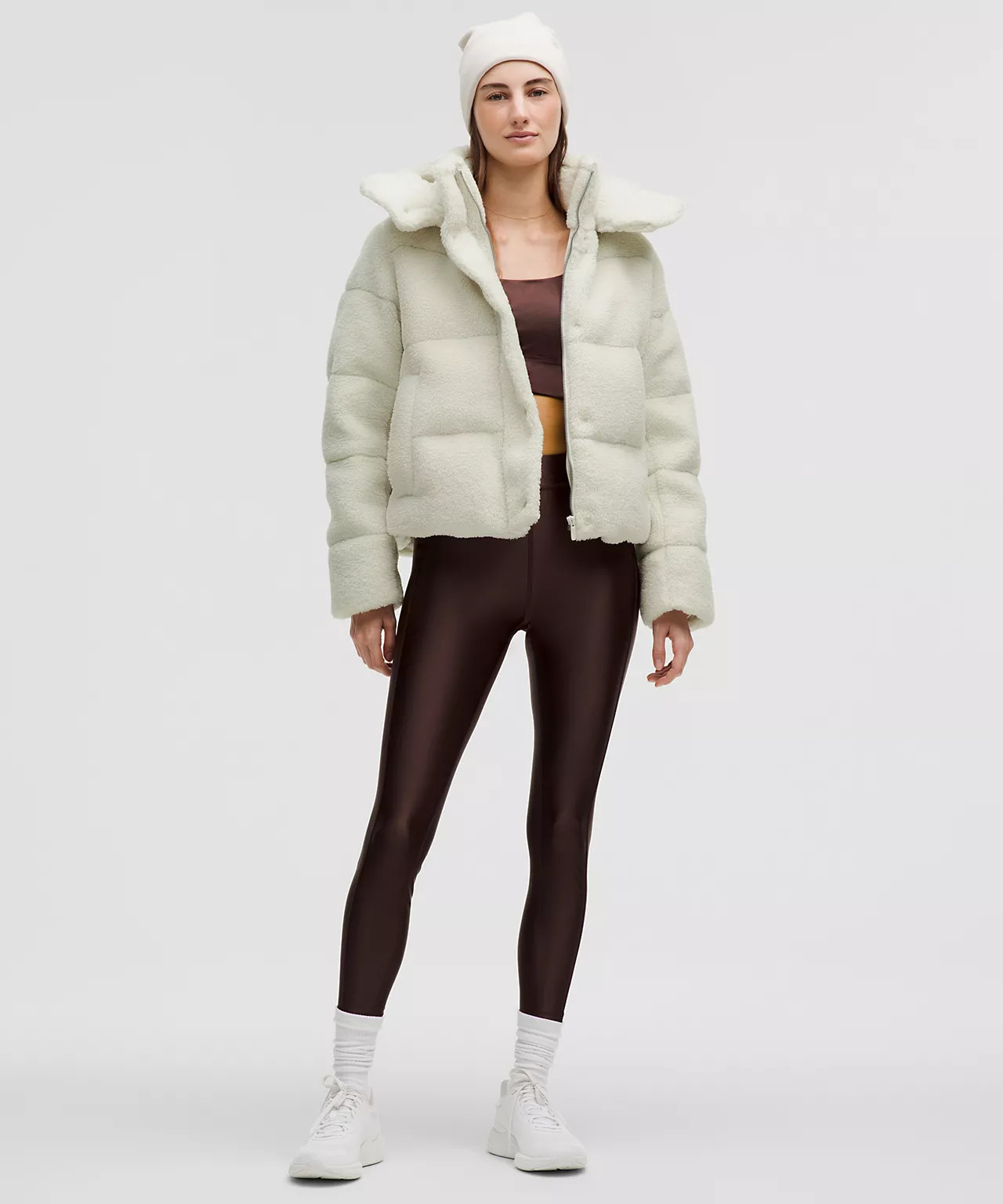 Wunder Puff 550-Down-Fill Cropped Jacket *Textured Fleece | Women's Coats & Jackets | lululemon | Lululemon (US)