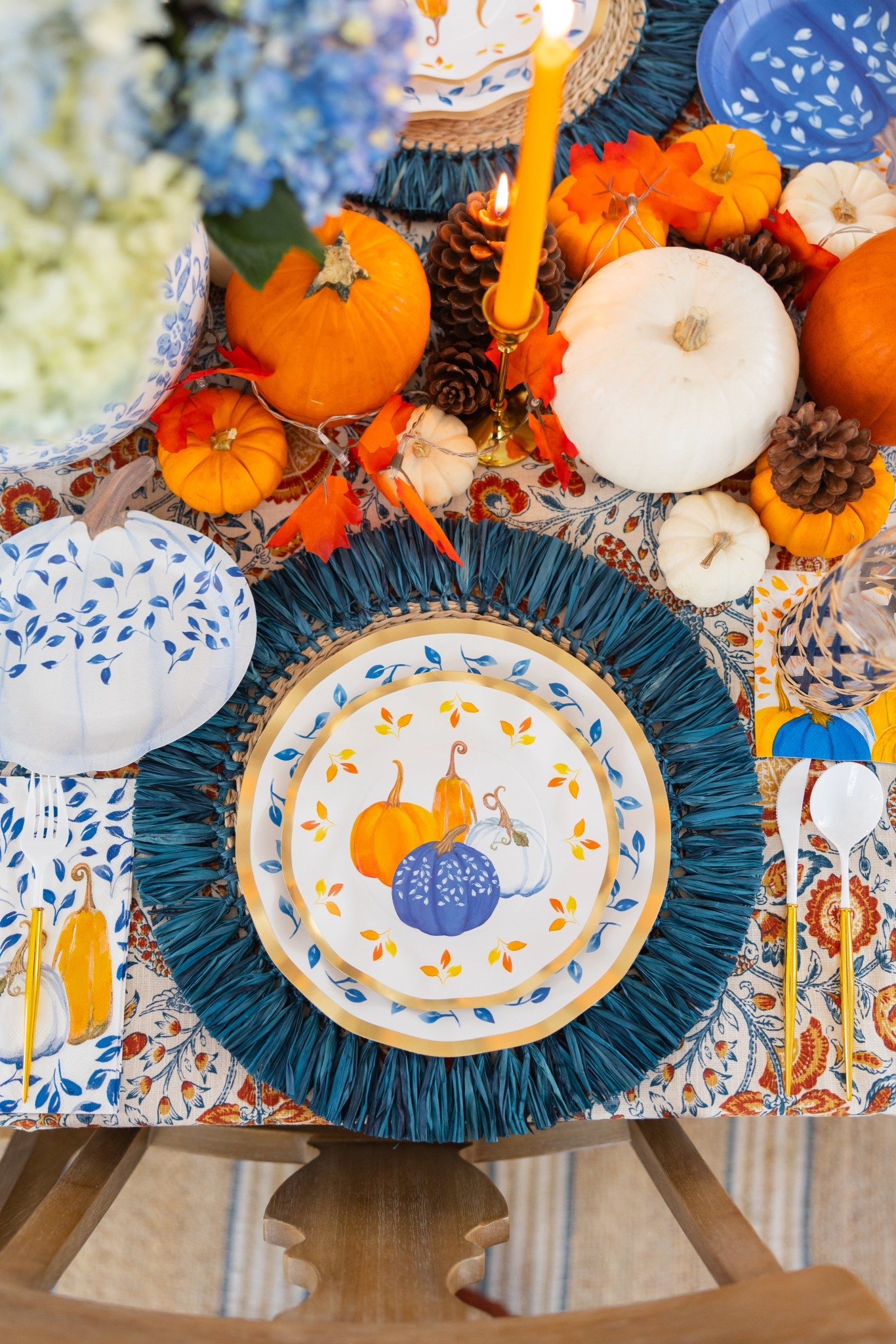 Harvest Blues fall table for easy entertaining this season.

#LTKSeasonal #LTKHome