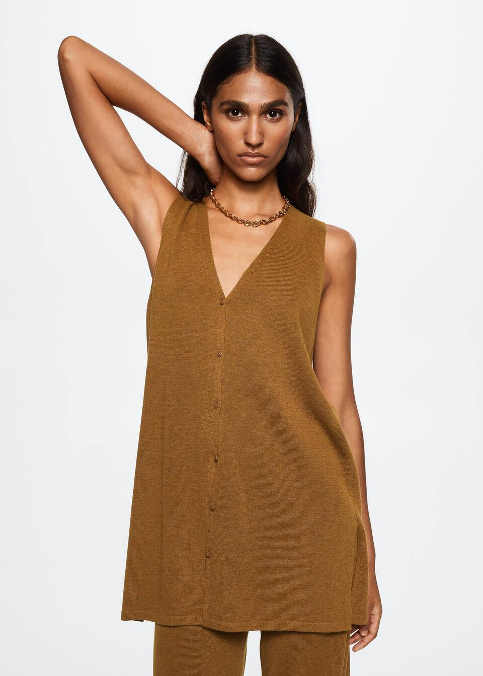Oversized fine-knit cardigan | MANGO (US)
