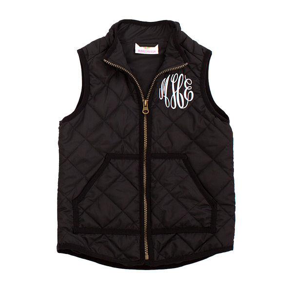 Monogrammed Kids Puffy Vest | Marleylilly