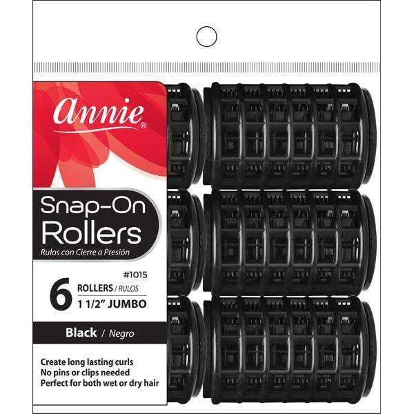 Annie Snap-On Rollers Size Jumbo 6Ct Black | Amazon (US)