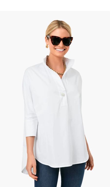 Back in stock! I’ve been patiently waiting to get the white Tuckernuck blouse! It’s a year round staple! Perfect for that coastal Grandmother vibe! I love the slightly tunic length. 


#LTKstyletip #LTKtravel #LTKworkwear