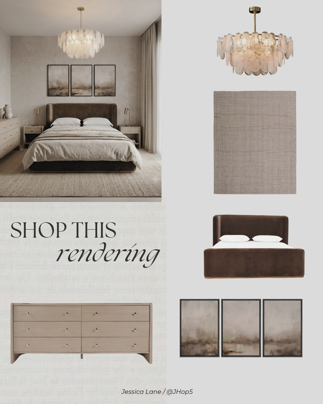 Recreate this high-end bedroom aesthetic with these exact retailer finds, or search Jessica Lane Styling on Etsy to have a custom AI design rendering created for your space.#bedroomdecor #wayfairfinds #neutralhome #interiordesign

#LTKHome