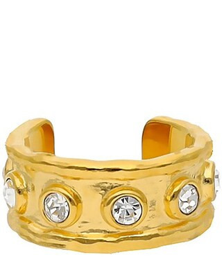 BuDhaGirl Seven Crystal Adjustable Band Ring - Gold | Dillard's