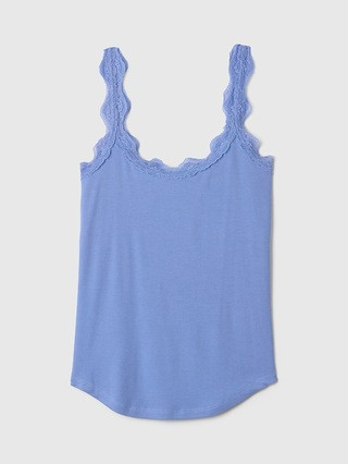 Mini Rib Lace PJ Tank Top | Gap (US)