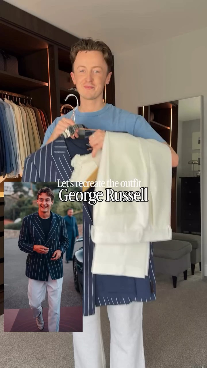 He might be the best dressed driver on the grid 🏎️🖤

Recreated George Russell’s off duty fit, send to the friend who could pull this off 👇

#georgerussell #f1fashion #mensootd #menslifestyle

George Russell outfit, George Russell style, F1 fashion, best dressed F1 driver, Formula 1 off duty style, George Russell Mercedes, F1 driver style, mens smart casual