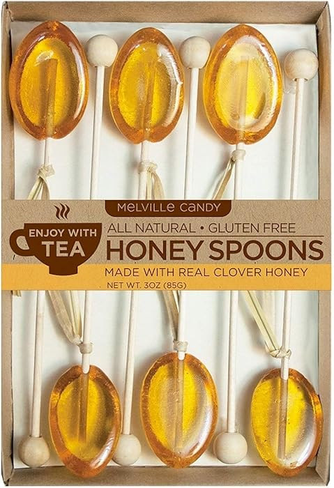 Melville Candy Honey Spoon Gift Set – Spoons & Lollipops on Wooden Ball Sticks – Gluten-Free,... | Amazon (US)