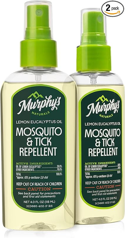 Murphy's Naturals Mosquito & Tick Bug Repellent Spray, Oil of Lemon Eucalyptus for Skin + Outdoor... | Amazon (US)
