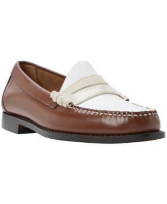 G.h.bass Men's Larson Weejuns Premium Leather Loafers - Tan Multi | Macy's