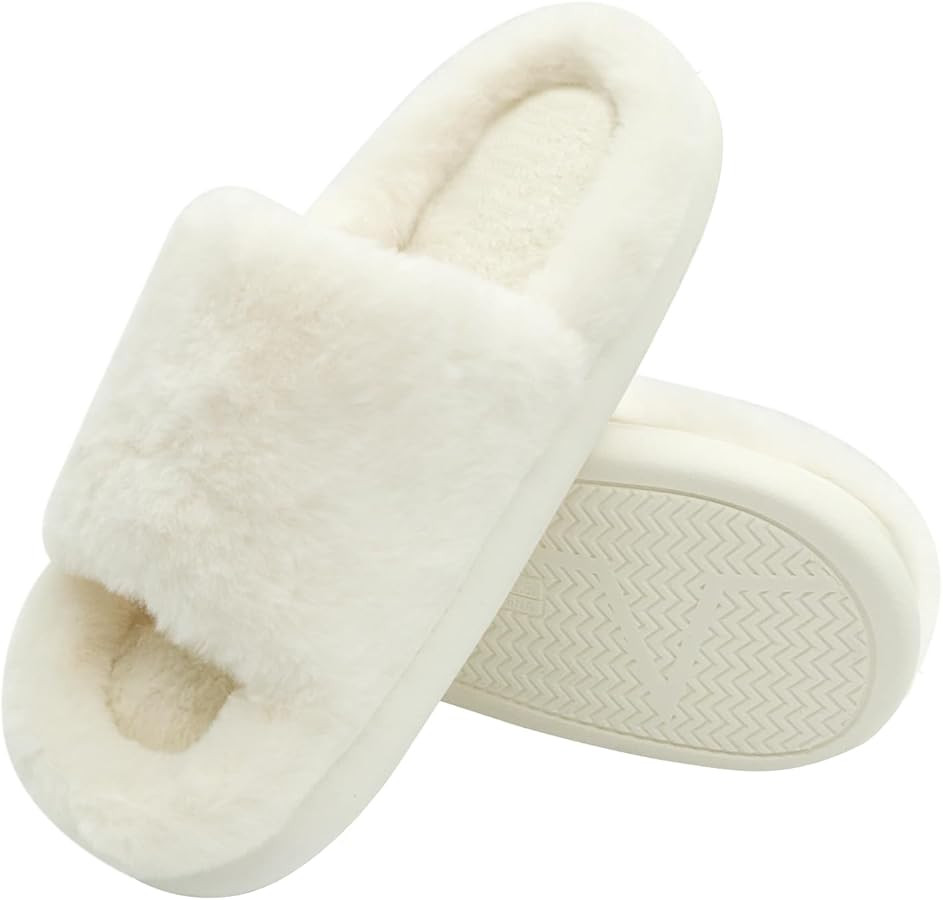 FUNWAY Womens Slipper, Fuzzy House Slippers for Women, Non-Slip, Indoor, Outdoor | Amazon (CA)