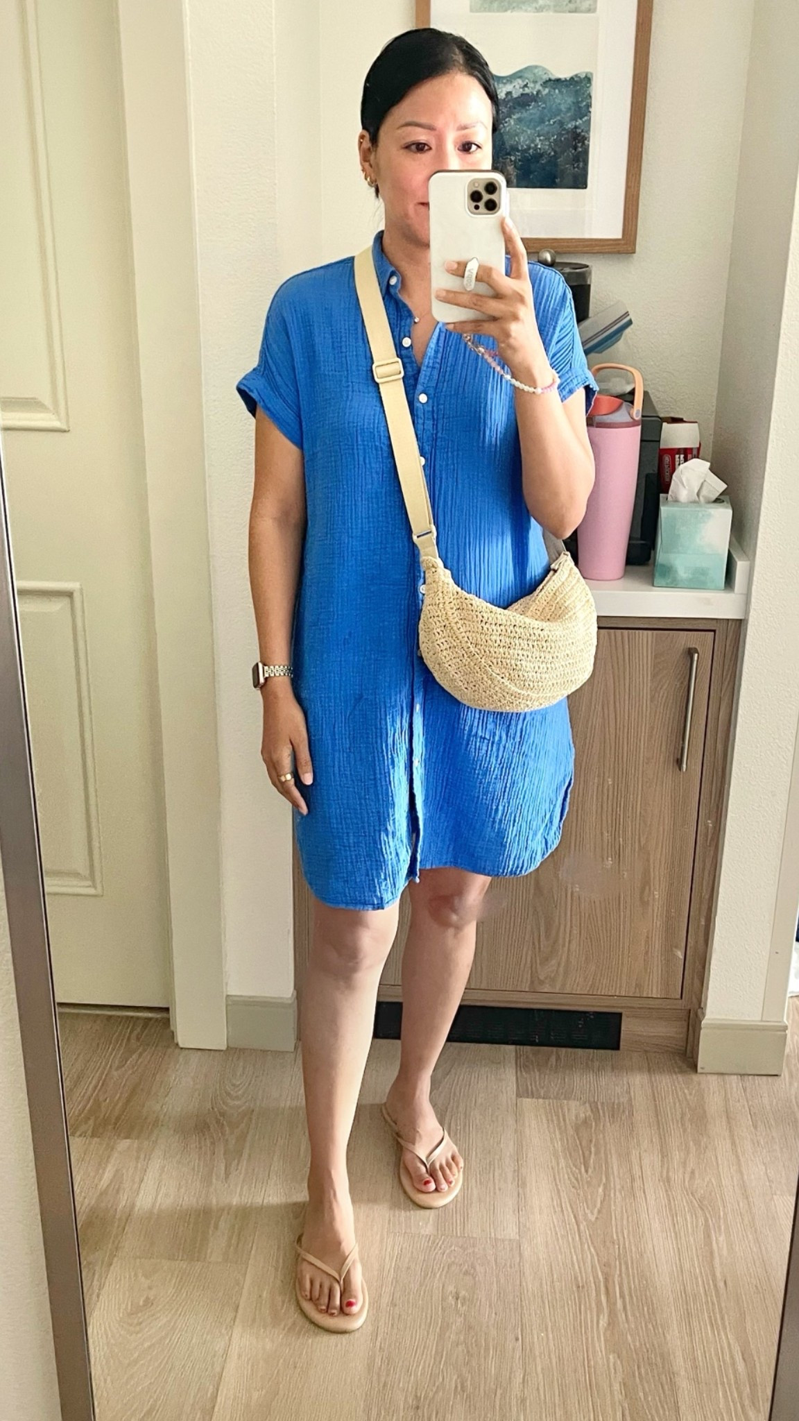 Size XS dress
Sandals run slightly small so I went up to a 9

#LTKootd #LTKOver40 #LTKSeasonal