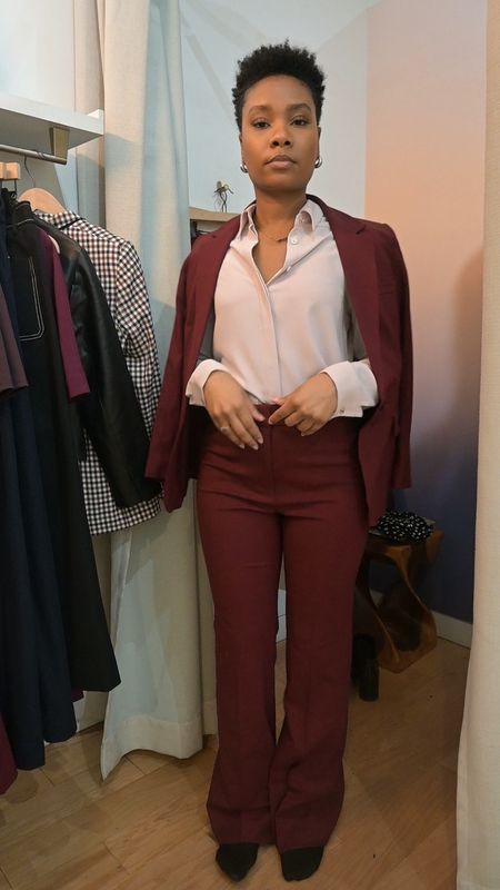 Who doesn’t love a good suit?! This suit is versatile and easy to pair with any color top. These pants have a 33 1/2” inseam so they will need to be tailored. 

#falloutfits #workwear 

#LTKworkwear #LTKSeasonal #LTKVideo